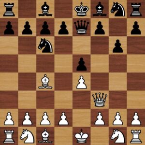 1. e4 e5 2. Bc4 Nc6 3. Qh5 g6 4. Qf3 Qe7