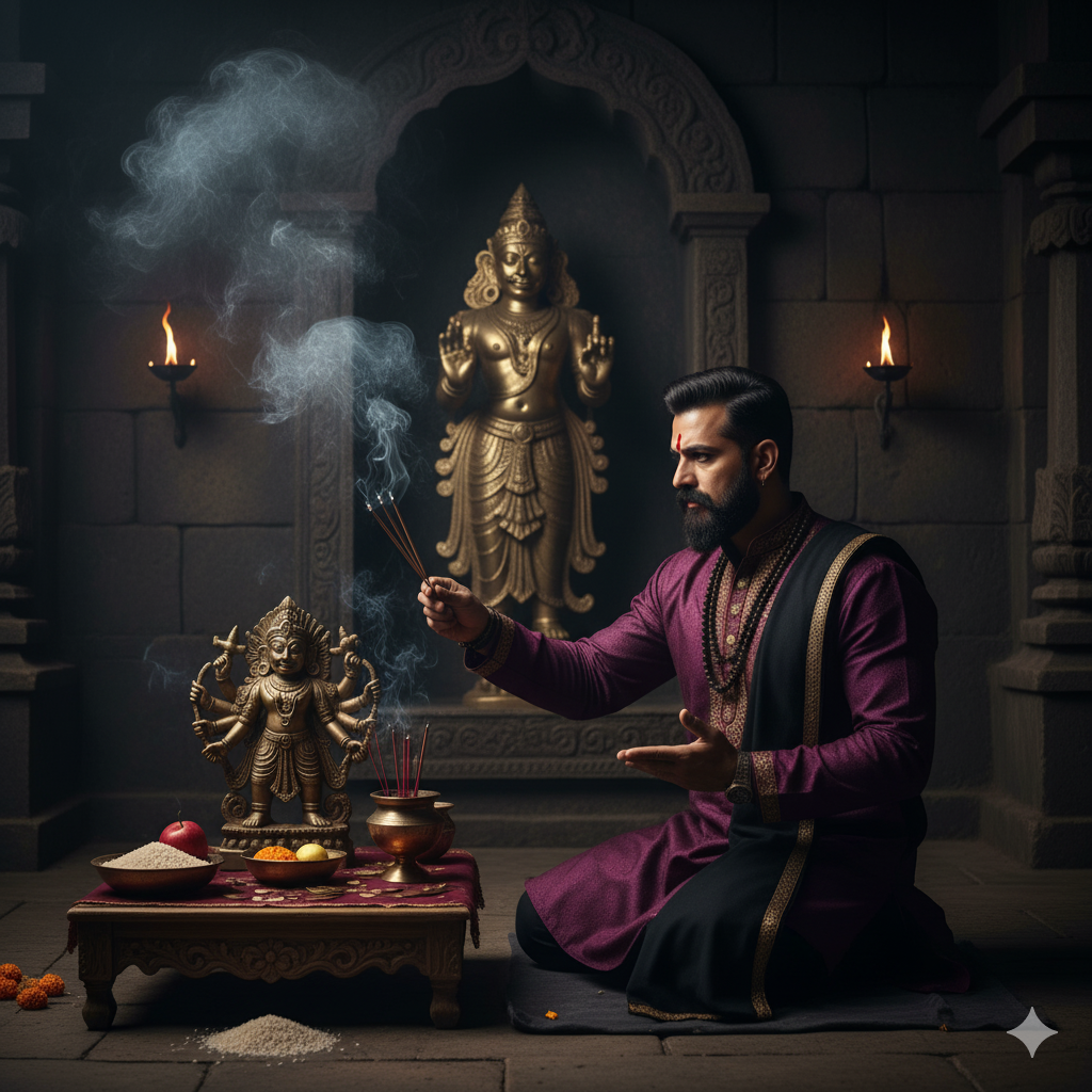 a person worshippin yaksha-rakshasas (demigods-demons)